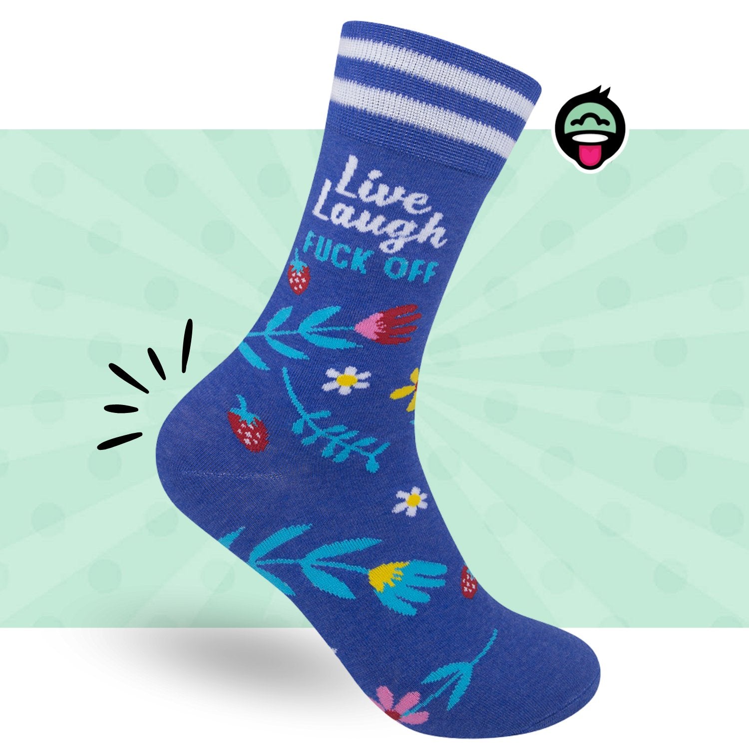 Live, Laugh, Fuck Off Socks | Curse Word Socks | Funny Socks - HER Home Design Boutique
